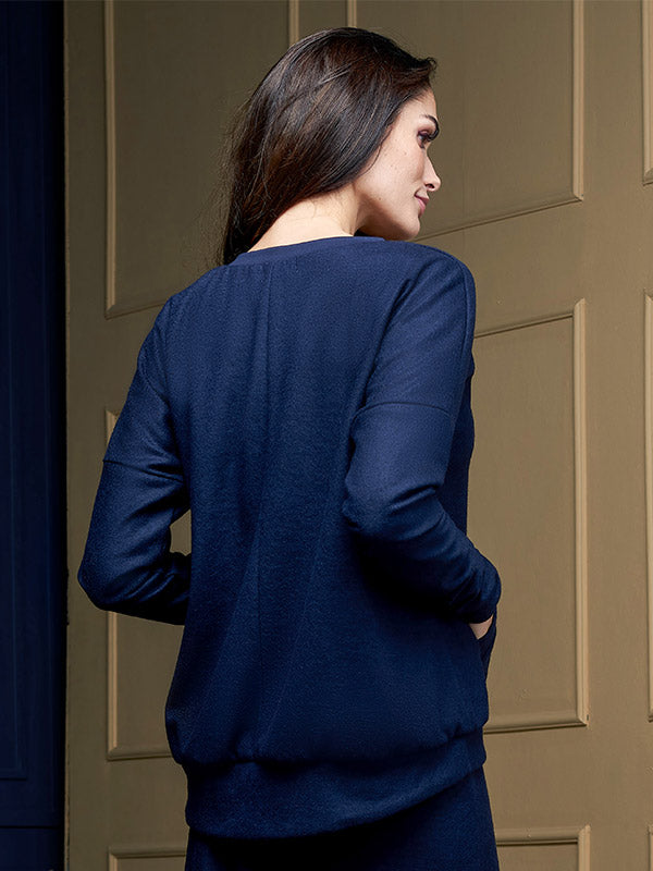 Lega palaidinė su vilna "Liliane Navy"