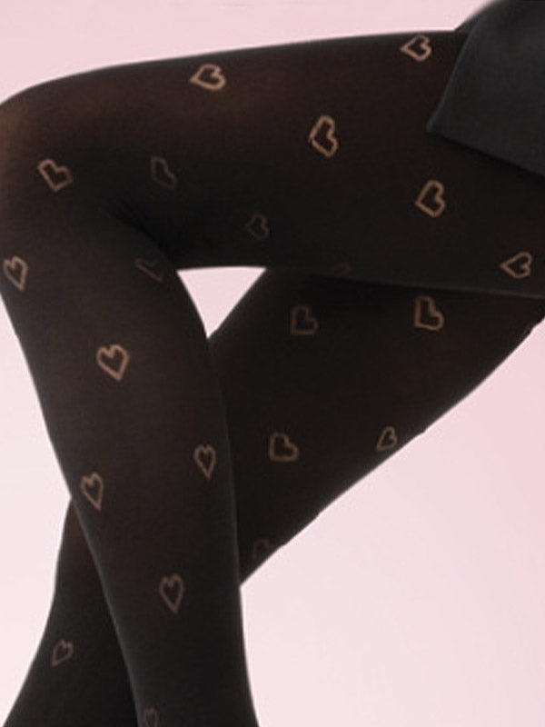 Gatta raštuotos matinės pėdkelnės "Lovely 01 50 Den Black"