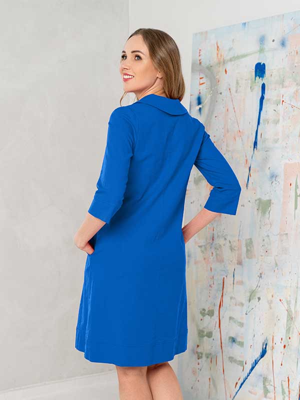 Lega tampraus lino suknelė "Samuela Royal Blue"