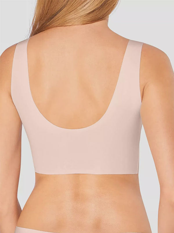 Sloggi lazeriu kirpta minkšta push up bevielė liemenėlė "Zero Feel Bralette Cream"