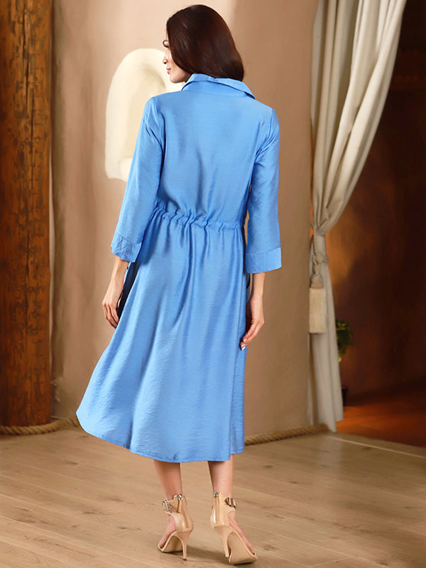 Lega viskozinė marškinių tipo suknelė "Lodeta Light Blue"