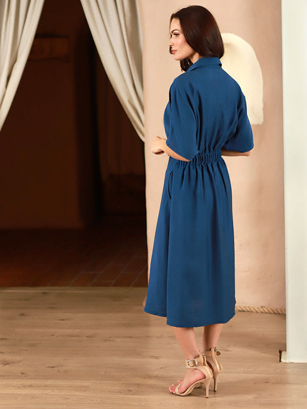 Lega įliemenuota suknelė "Lora Blue"