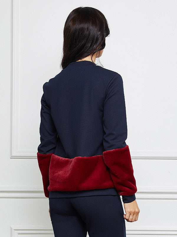 Lega palaidinė "Vivienne Navy - Bordeaux Dots"