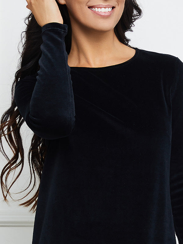 Lega medvilninė suknelė "Esmee Black Velour"