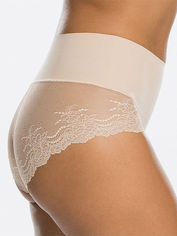 Spanx glotninančios hipster kelnaitės su nėriniais "Undie-tectable® Lace Nude"