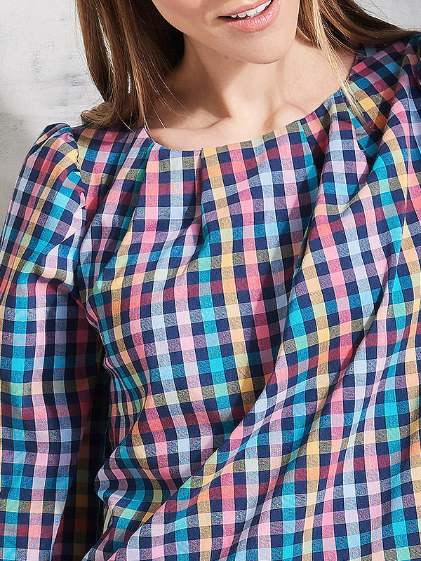 Lega medvilninė tunika "Kaia Multicolor Squares"