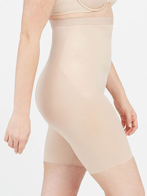 Spanx koreguojantys aukšto juosmens šortukai "Thinstincts® Nude"