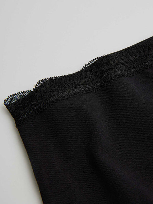 Ysabel Mora antialerginiai medvilniniai aukšto juosmens šortukai "Elody Black"