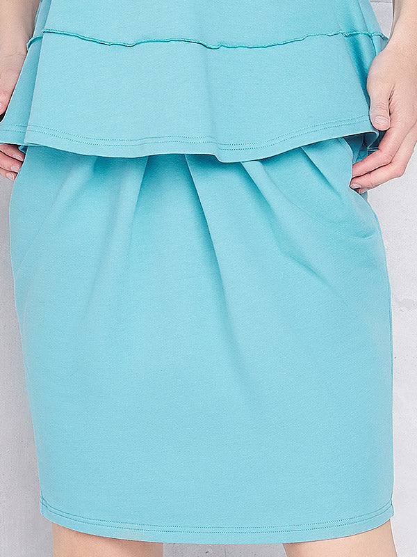 Lega siaurėjantis medvilninis sijonas "Kendra Teal"