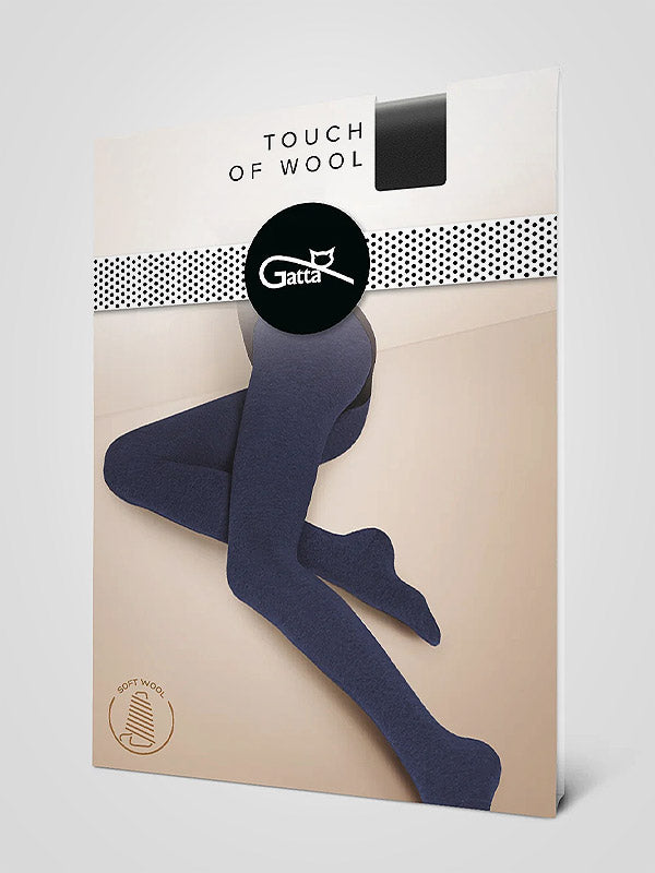 Gatta šiltos pėdkelnės su vilna "Touch of Wool Black"