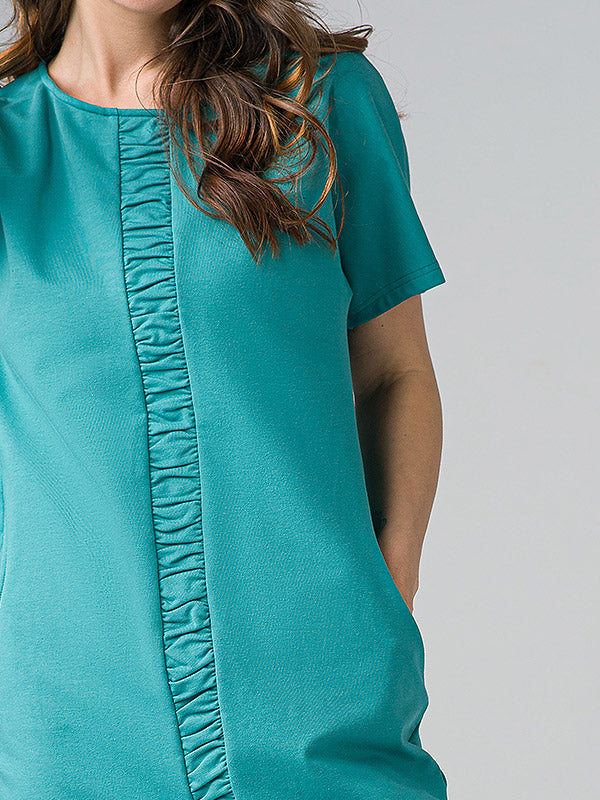 Lega medvilninė suknelė "Serafina Turquoise"