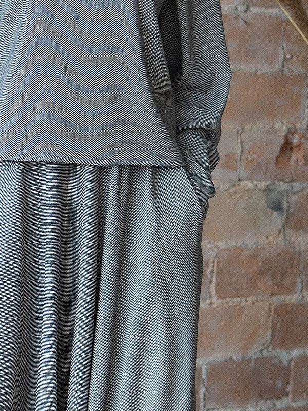 Lega midi sijonas su viskoze "Yasmin Grey"