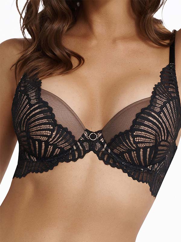 Esotiq nėriniuota push up liemenėlė "Inspire Black - Nude"