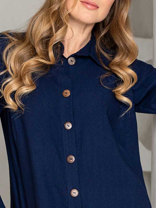 Lega viskoziniai marškiniai "Vestina Dark Blue"