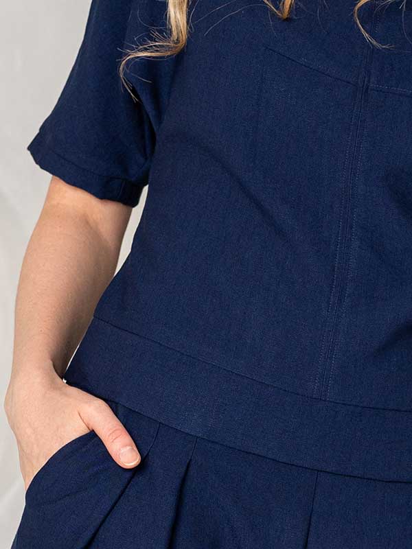 Lega viskozinė palaidinė "Anamaria Dark Blue"