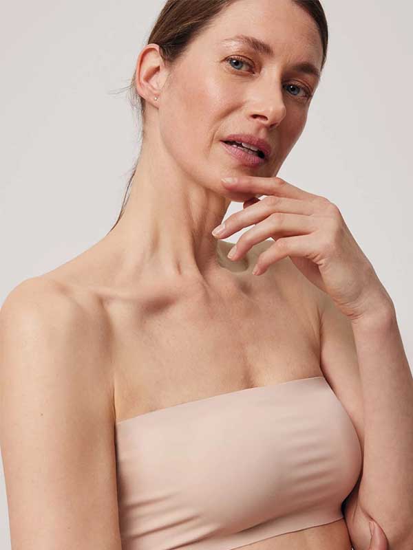 Ysabel Mora lazeriu kirpta bandeau liemenėlė "Chloe Nude"