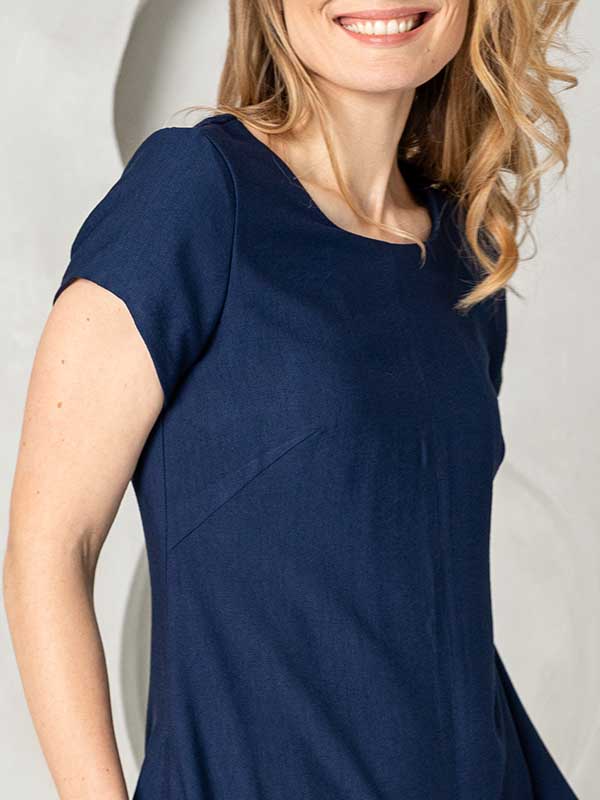 Lega viskozinė midi suknelė "Taylor Dark Blue"