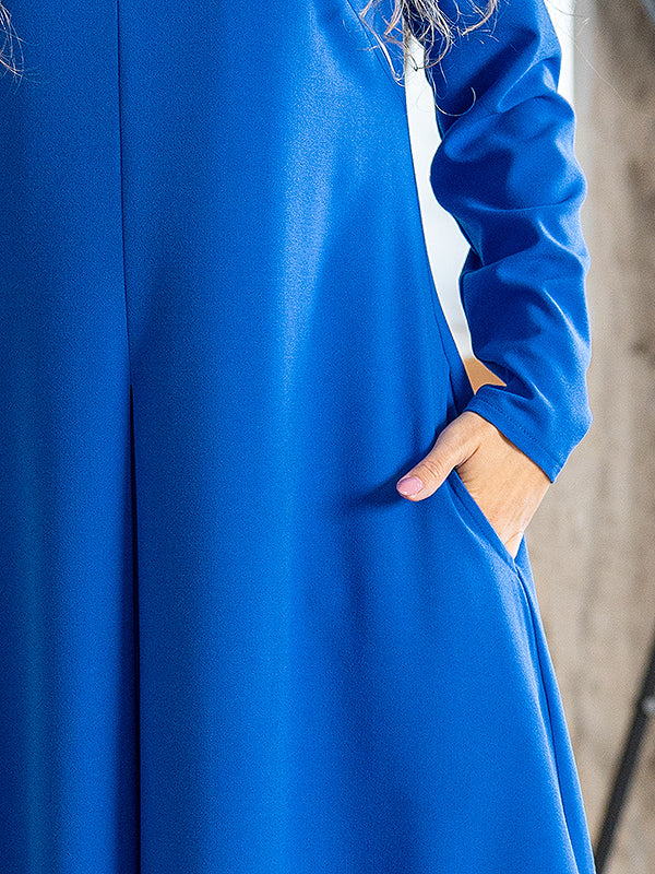 Lega laisvo kirpimo midi suknelė "Adriana Royal Blue"