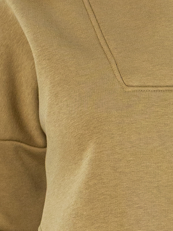 Lega medvilninė midi suknelė su pūkeliu iš vidaus "Deina Khaki"