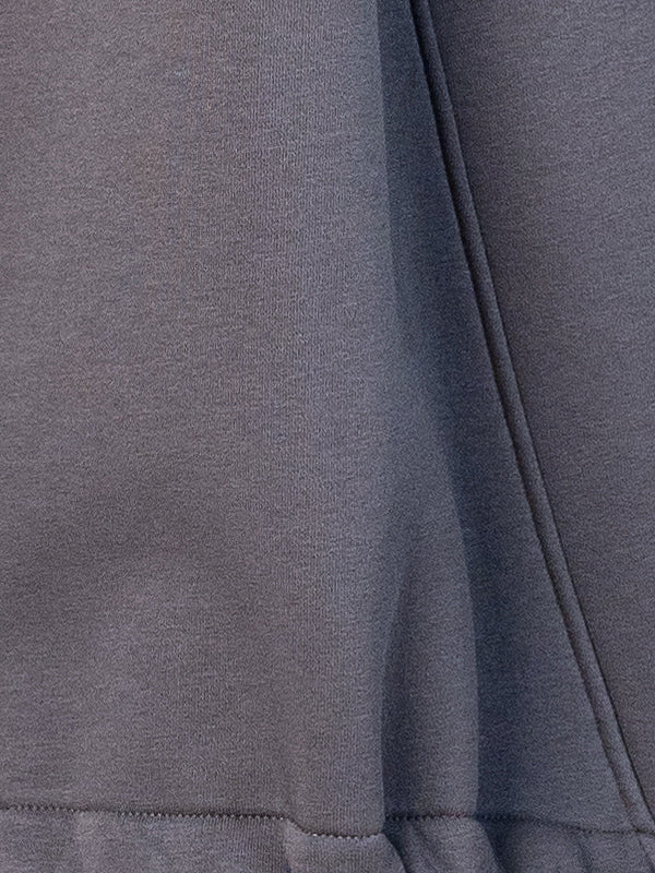 Lega medvilninė midi suknelė su pūkeliu iš vidaus "Deina Graphite"