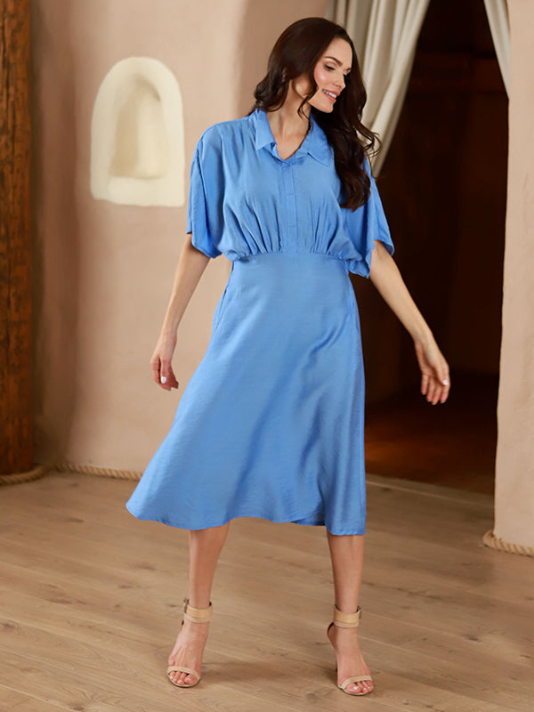 Lega įliemenuota suknelė "Lora Light Blue"