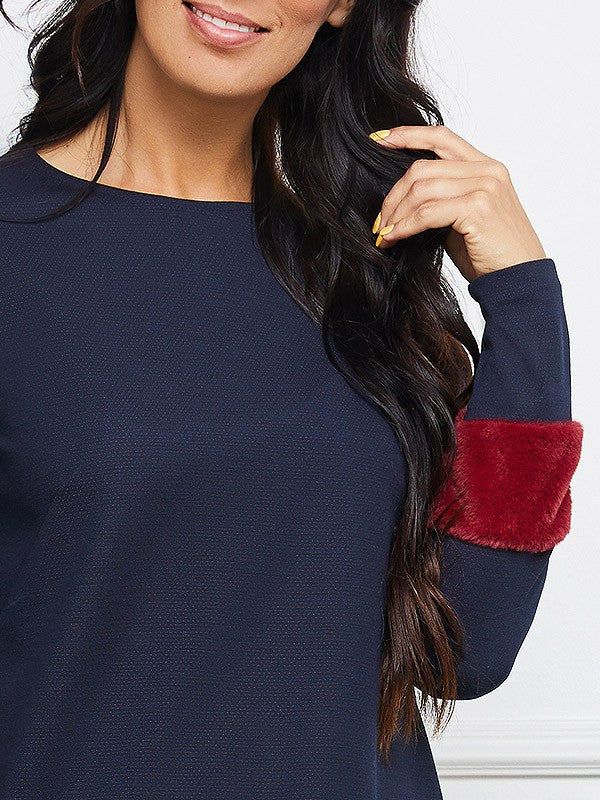 Lega suknelė "Clara Navy - Bordeaux Dots"