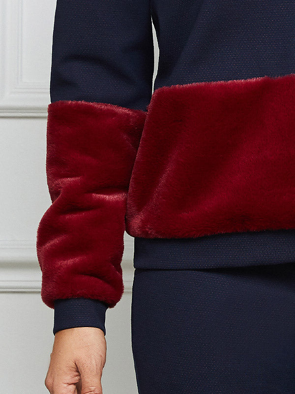 Lega palaidinė "Vivienne Navy - Bordeaux Dots"