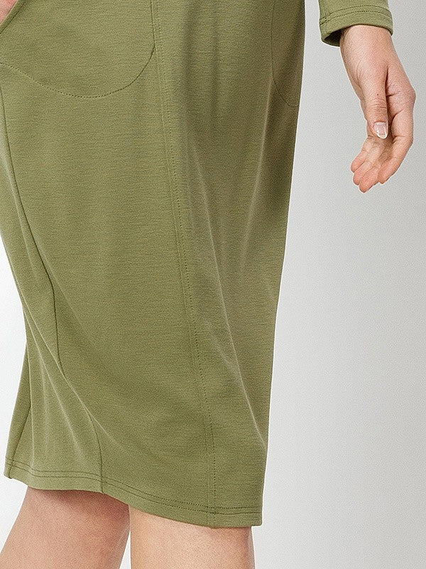 Lega viskozinė suknelė "Astor Green Olive"