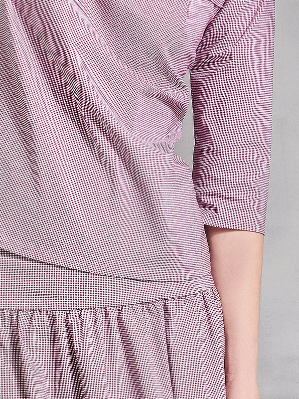 Lega medvilninė palaidinė "Easy Go Pink - White - Black Squares"