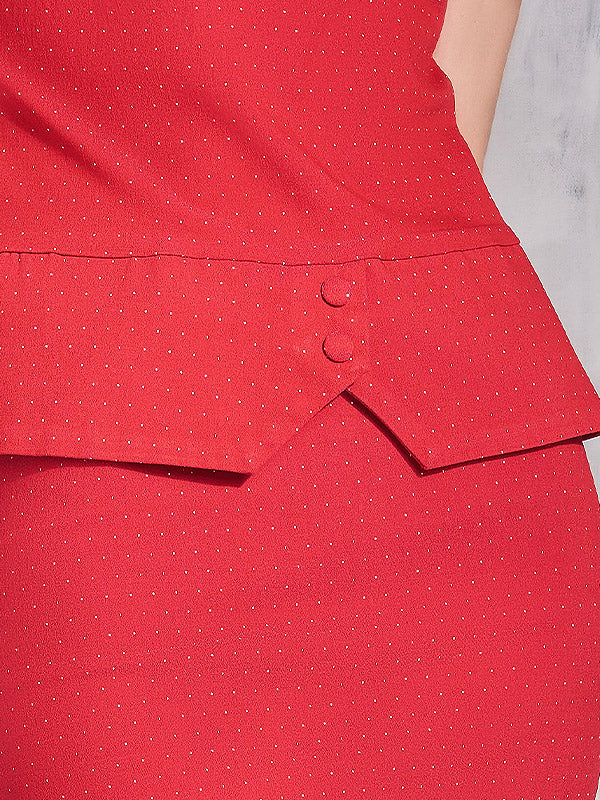 Lega viskozinė palaidinė "Gracen Red - White Dots"