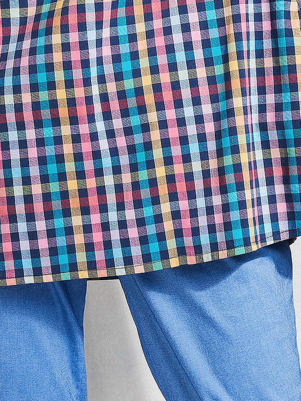 Lega medvilninė tunika "Kaia Multicolor Squares"