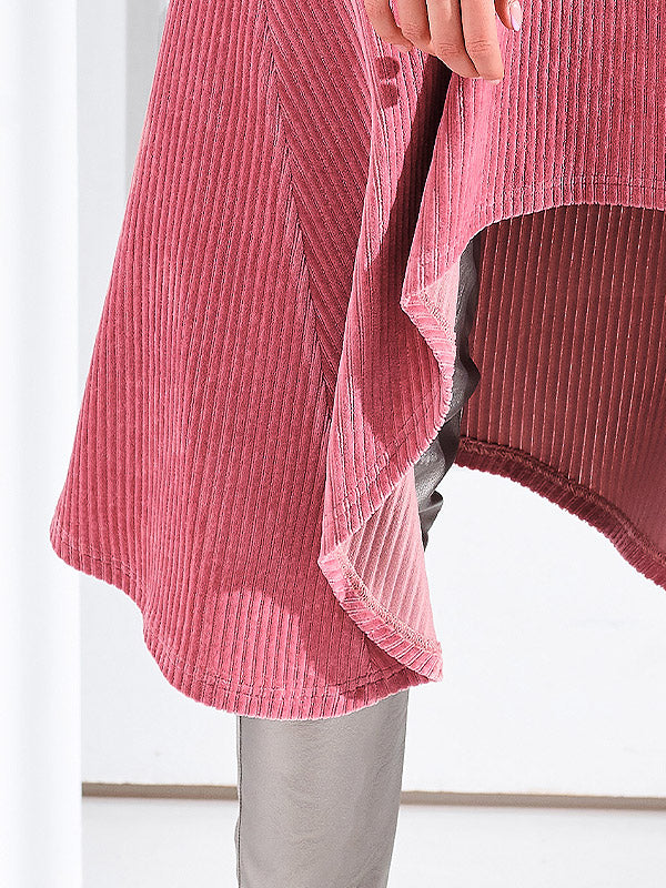 Lega medvilninė velvetinė suknelė "Damila Pink"