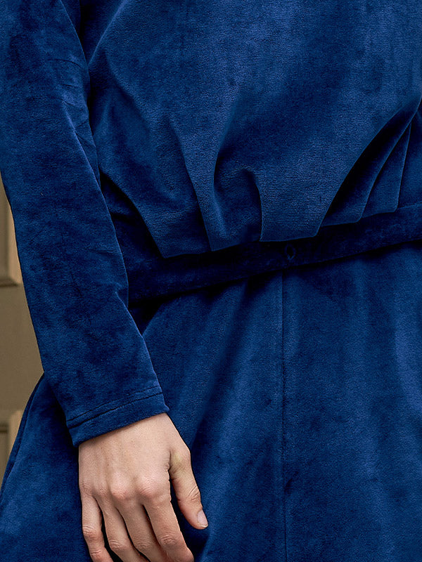 Lega medvilninė laisvalaikio palaidinė "Milina Blue Velour"