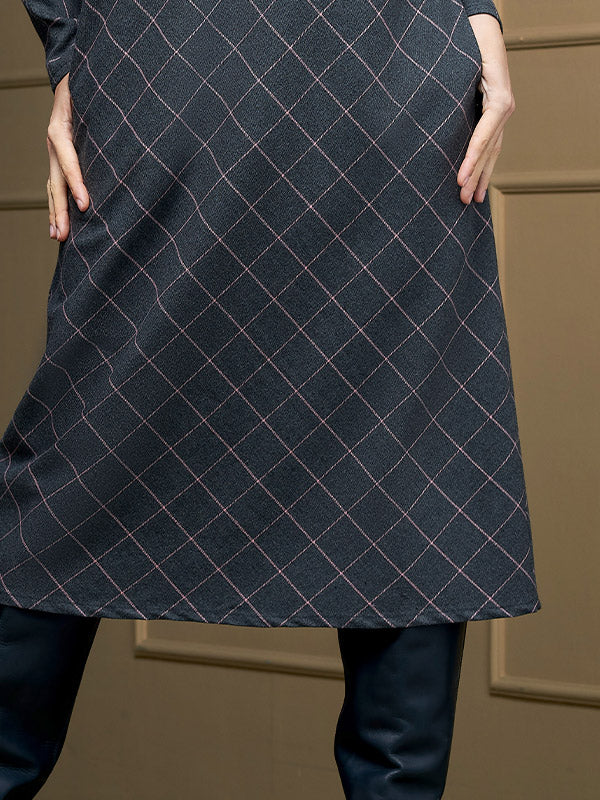 Lega midi suknelė "Rosita Grey - Pink Tweed"