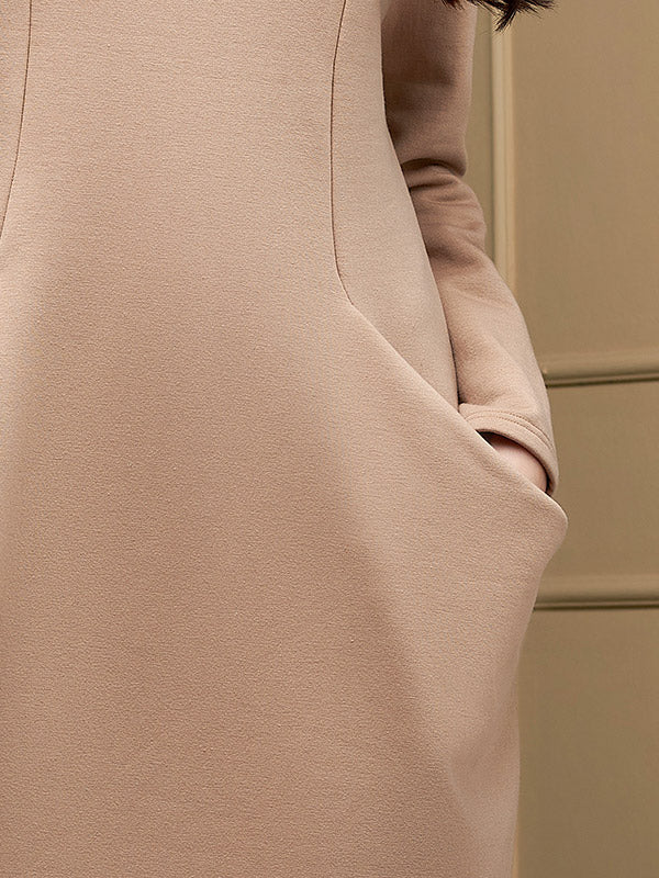 Lega ilga medvilninė suknelė su gobtuvu "Patricia Sand"