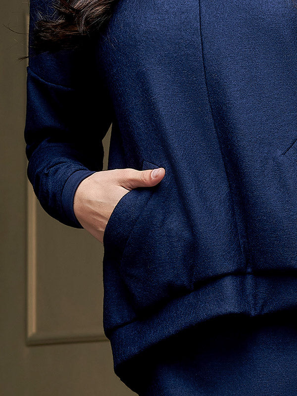 Lega palaidinė su vilna "Liliane Navy"