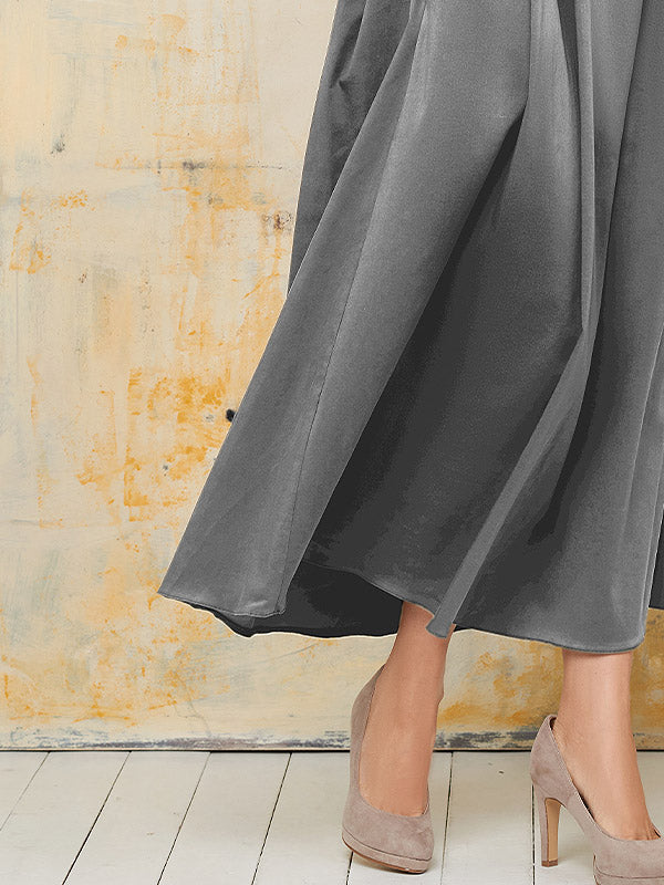 Lega ilga įliemenuota suknelė "Lucita Grey"