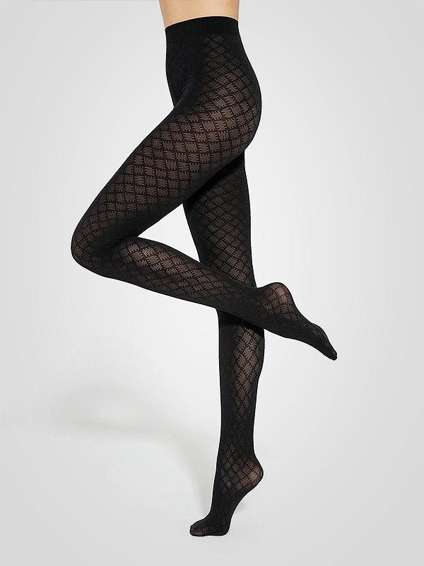 Gatta raštuotos pėdkelnės "Loretta 149 50 Den Black"