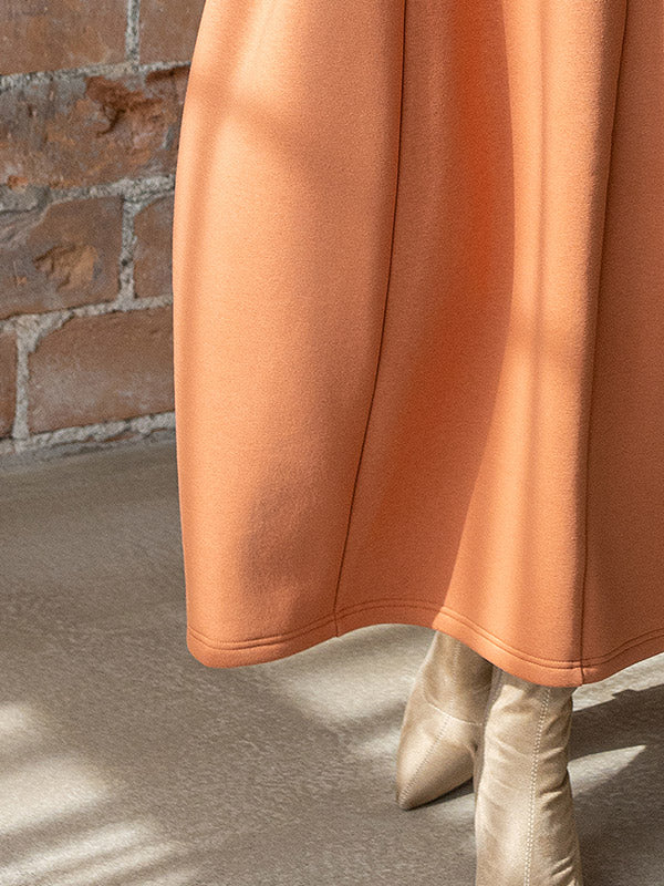 Lega ilga medvilninė suknelė su pūkeliu iš vidaus  "Arpi Peach"