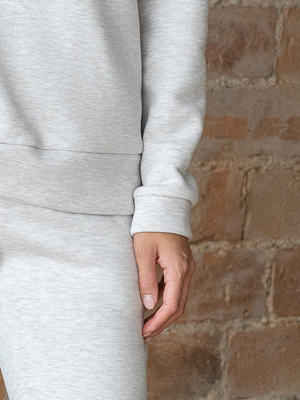 Lega medvilninis džemperis su gobtuvu "Risha Beige Melange"