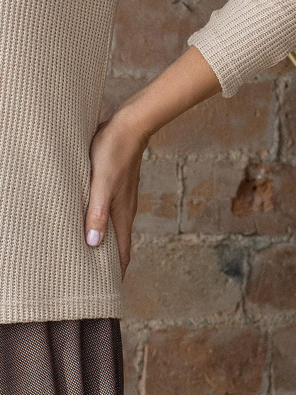 Lega megztinis su viskoze "Ruhena Beige"