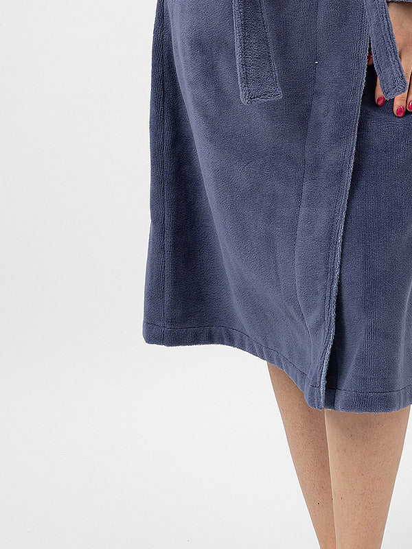 Belmanetti dvisluoksnis chalatas su bambuko pluoštu "Luzern 2 Blue Velour"