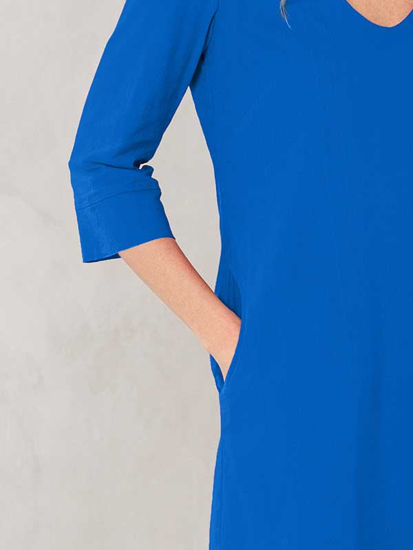 Lega tampraus lino suknelė "Samuela Royal Blue"