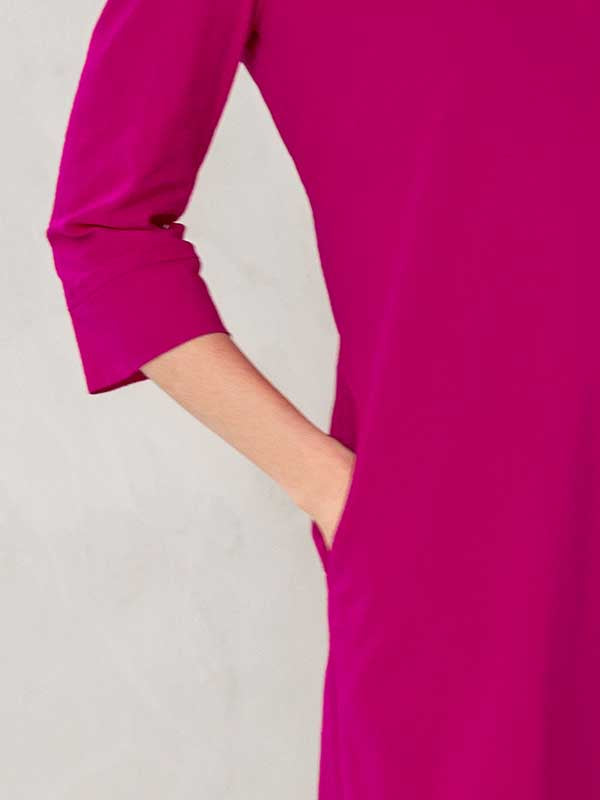 Lega tampraus lino suknelė "Samuela Magenta"