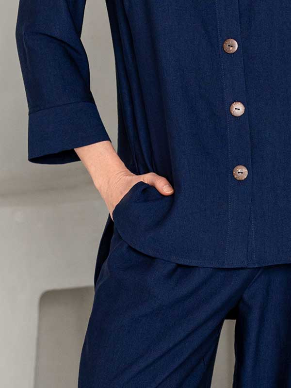 Lega viskoziniai marškiniai "Vestina Dark Blue"