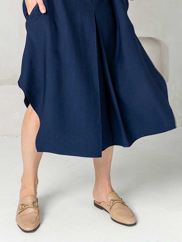 Lega viskozinė midi suknelė "Taylor Dark Blue"