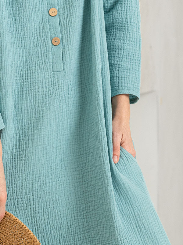 Lega ilga muslino suknelė  "Kristel Mint Blue"