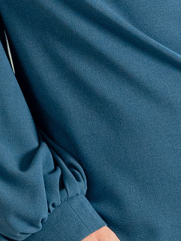 Lega puošni suknelė plačiomis rankovėmis "Silvana Turquoise"