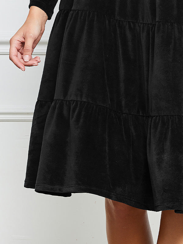 Lega medvilninė suknelė "Odette Black Velour"