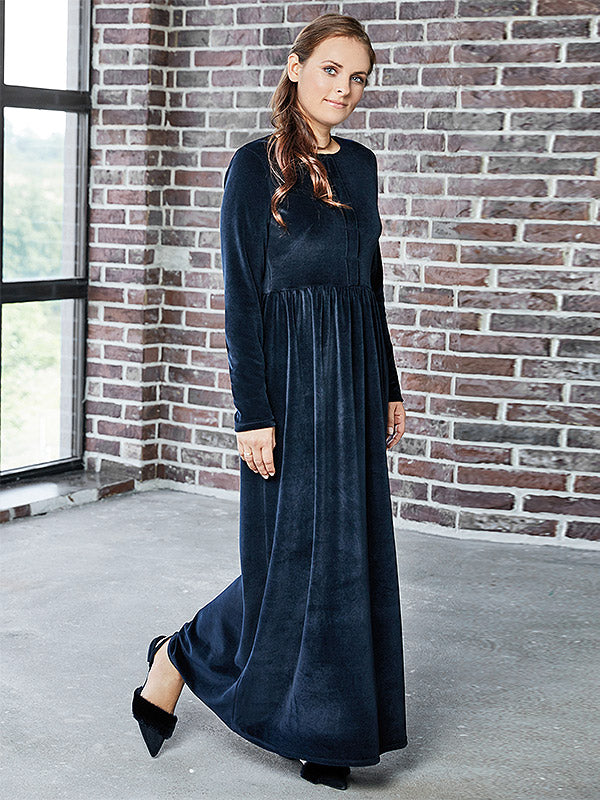 Lega medvilninė suknelė "Noelle Black Velour"